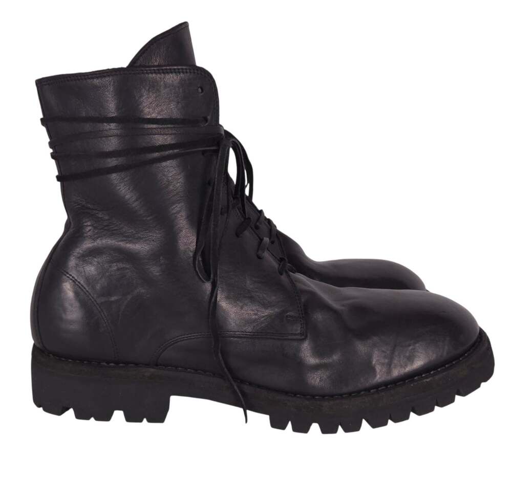 Guidi 795V_N Horse Full Grain Lace Up Boots US 11 EU 44 Mens Black Vibram